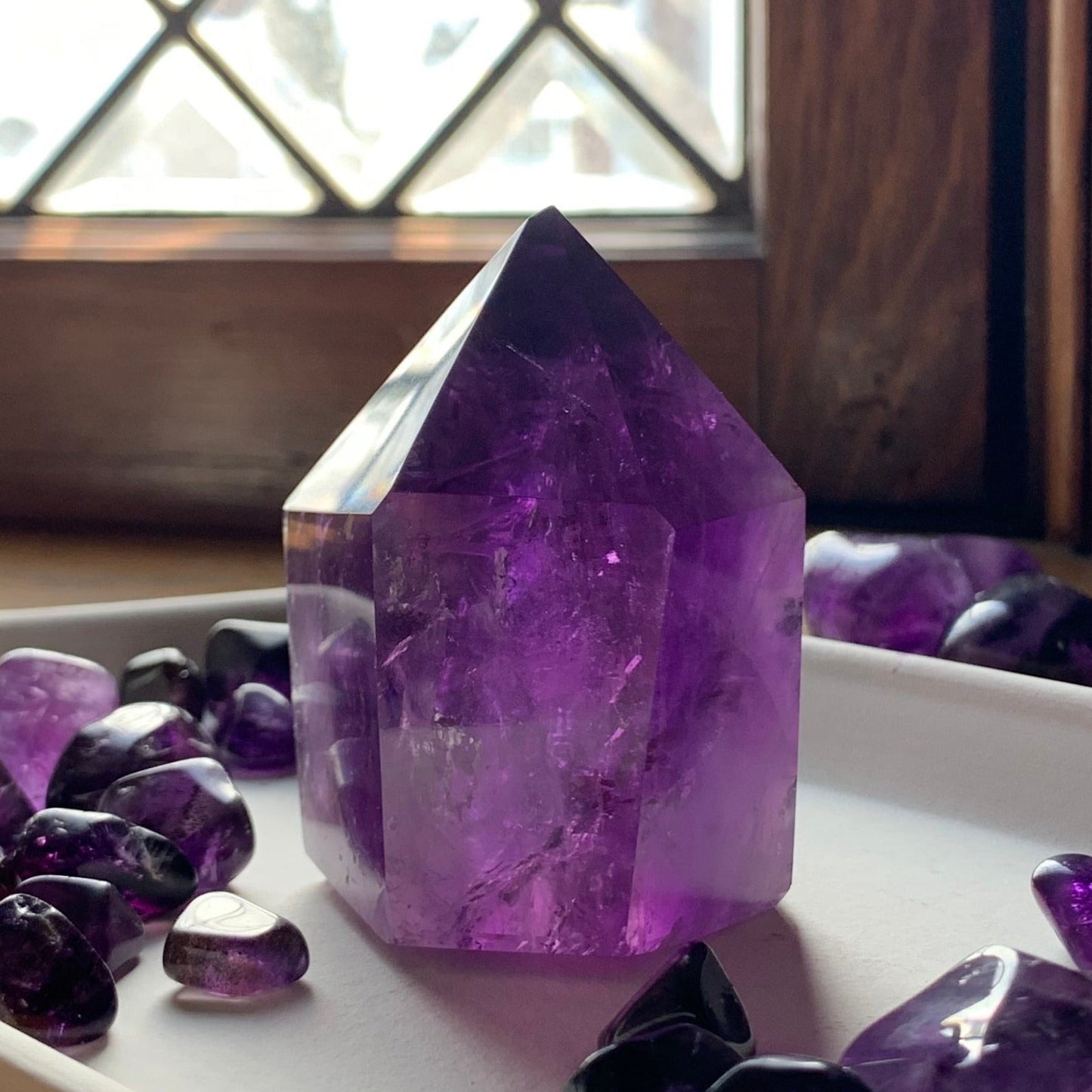 Bahia Amethyst Cupcake Towers (Points) // Deep Purple Grape Jelly Color
