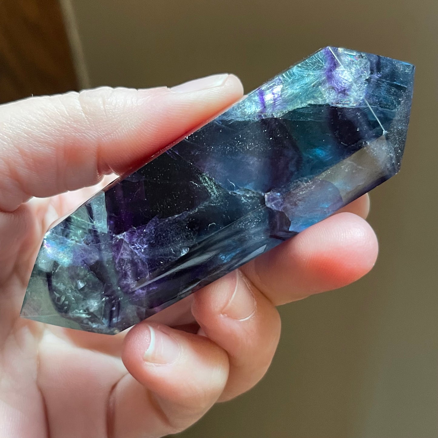 Fluorite Double Terminated Points (Large) // Rainbows + Gorgeous Quality