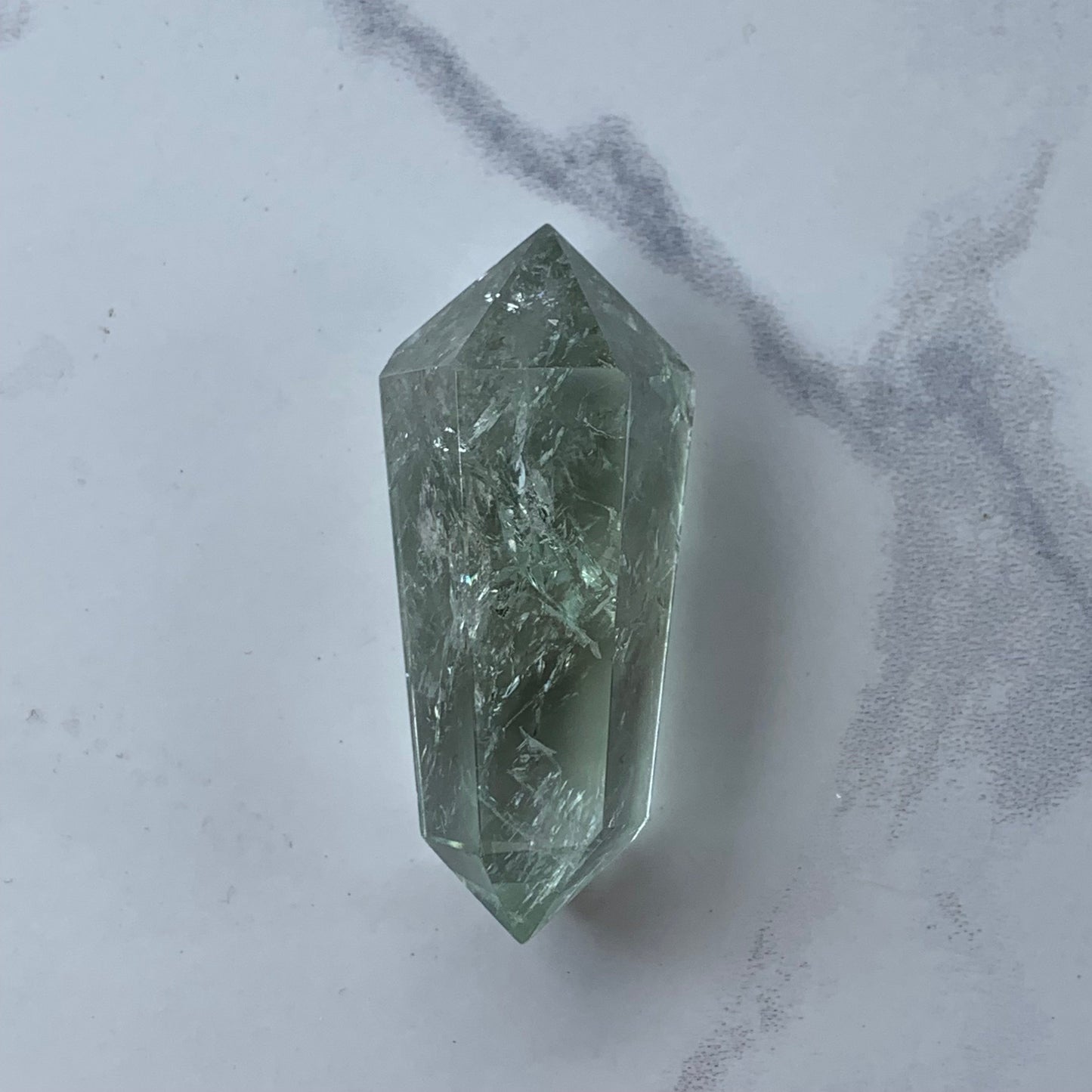 Natural Green Amethyst (Prasiolite) Double Terminated Points