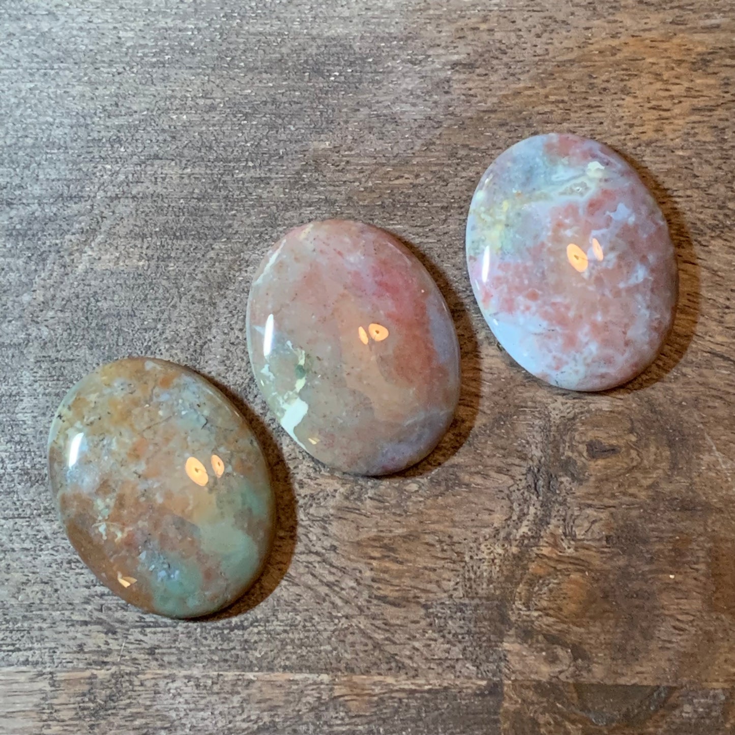 Purple Moss Agate Worry Stones