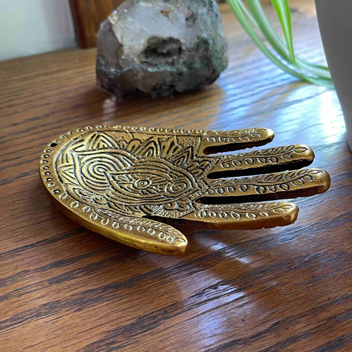 Hand Incense Burner or Bowl // Gold Antique