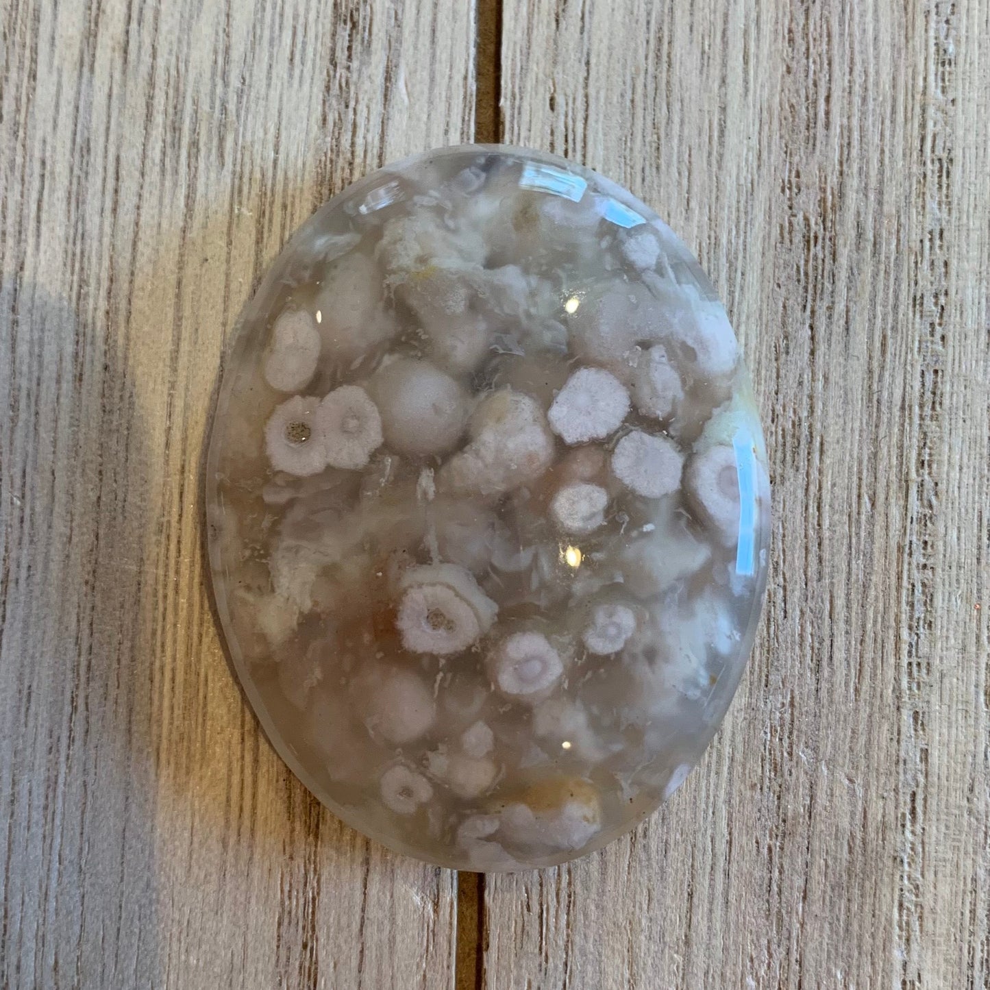 Flower Agate Worry Stones