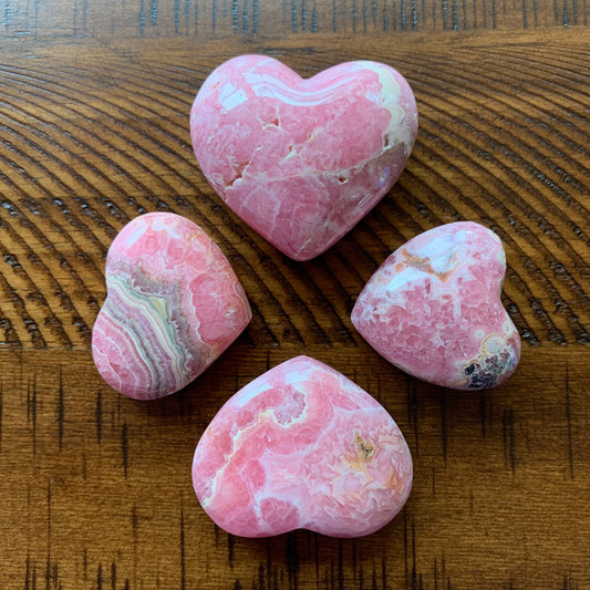 Rhodochrosite Puffy Hearts - Direct from Argentina