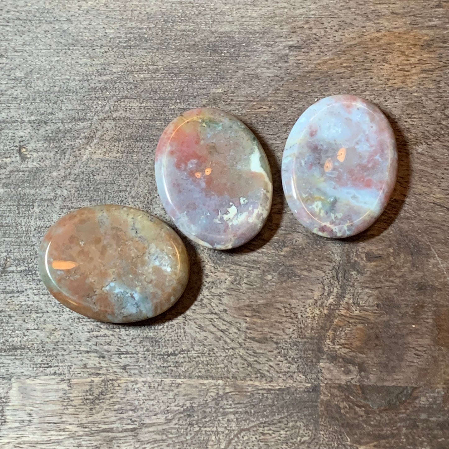 Purple Moss Agate Worry Stones