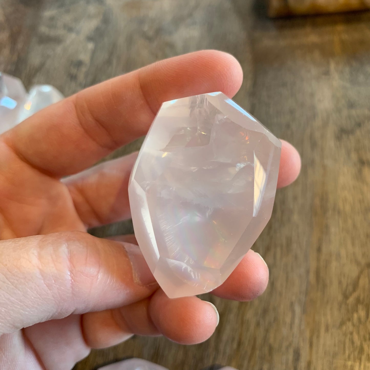 Mozambique Rose Quartz Gemmy Rainbow Freeforms