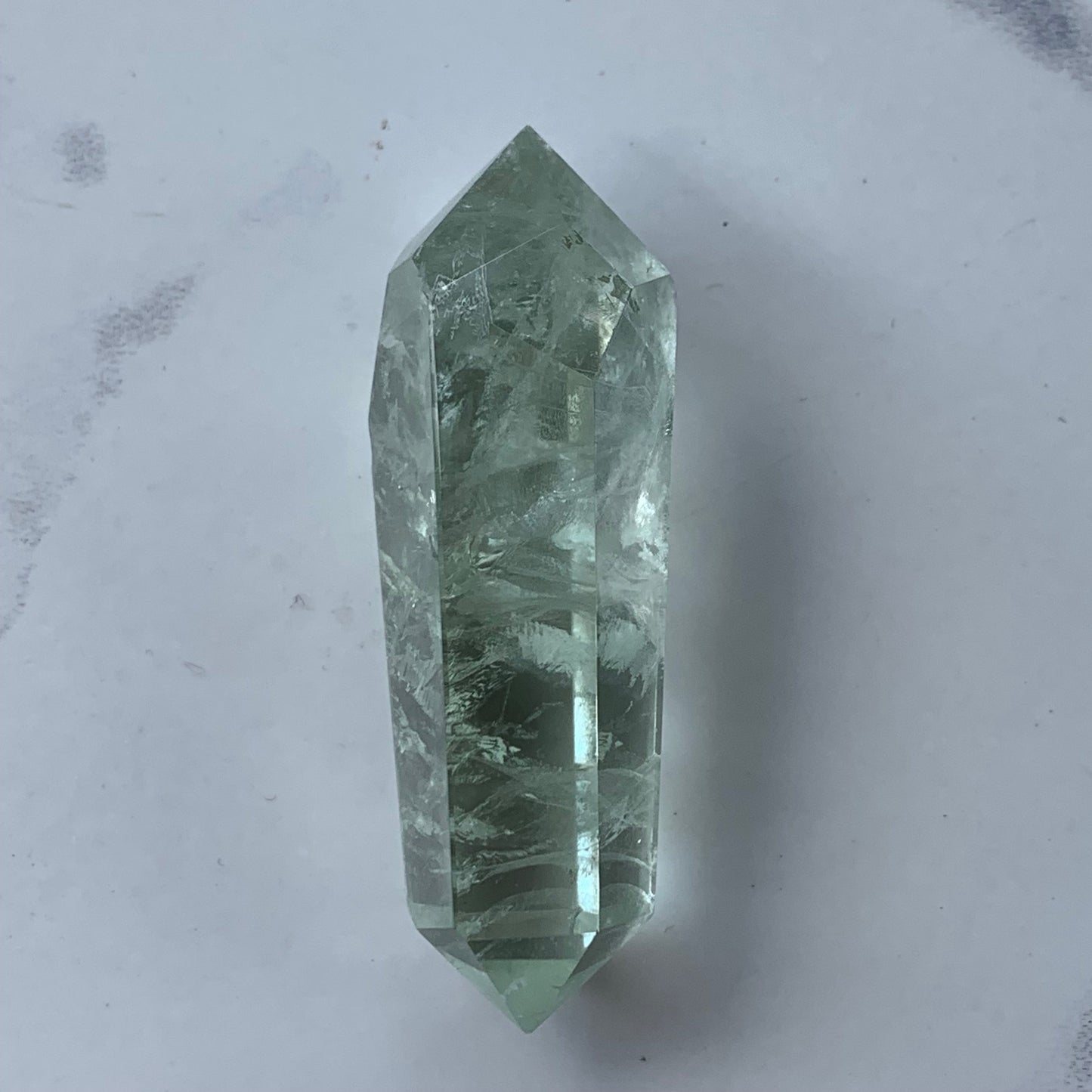 Natural Green Amethyst (Prasiolite) Double Terminated Points