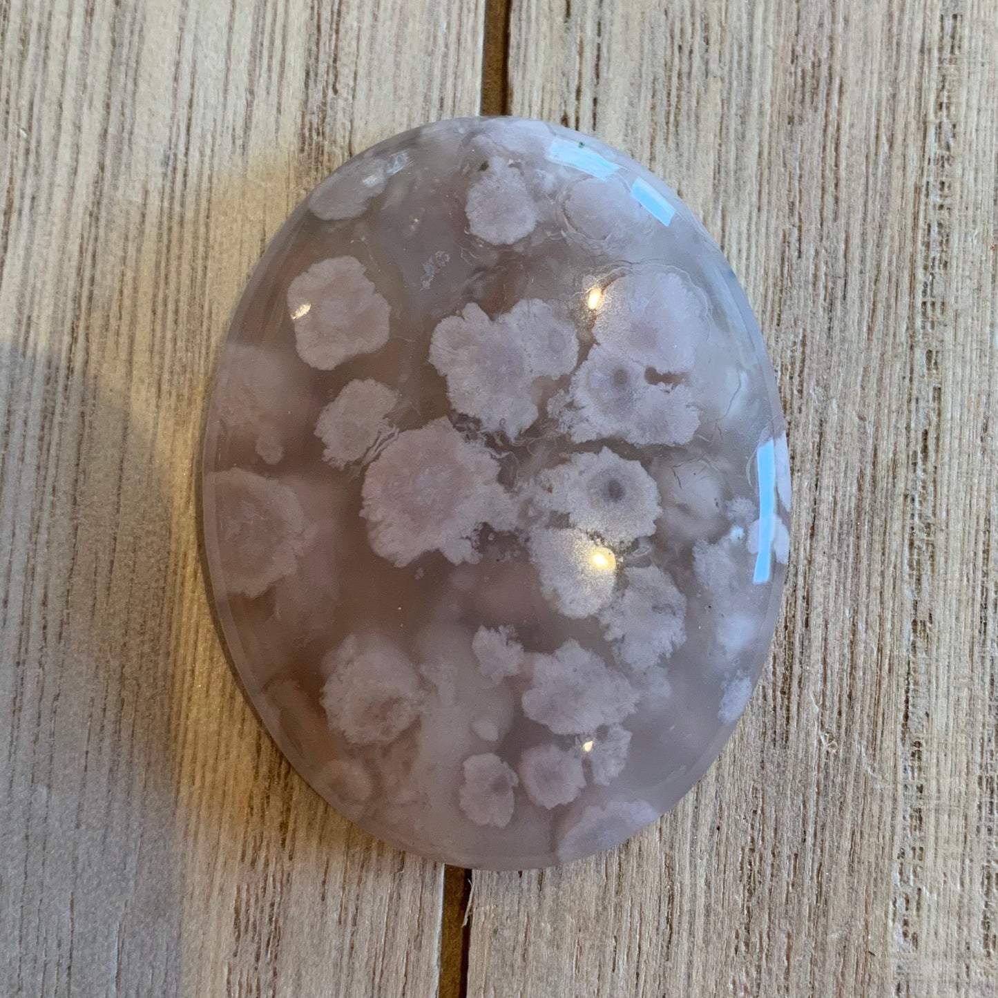Flower Agate Worry Stones