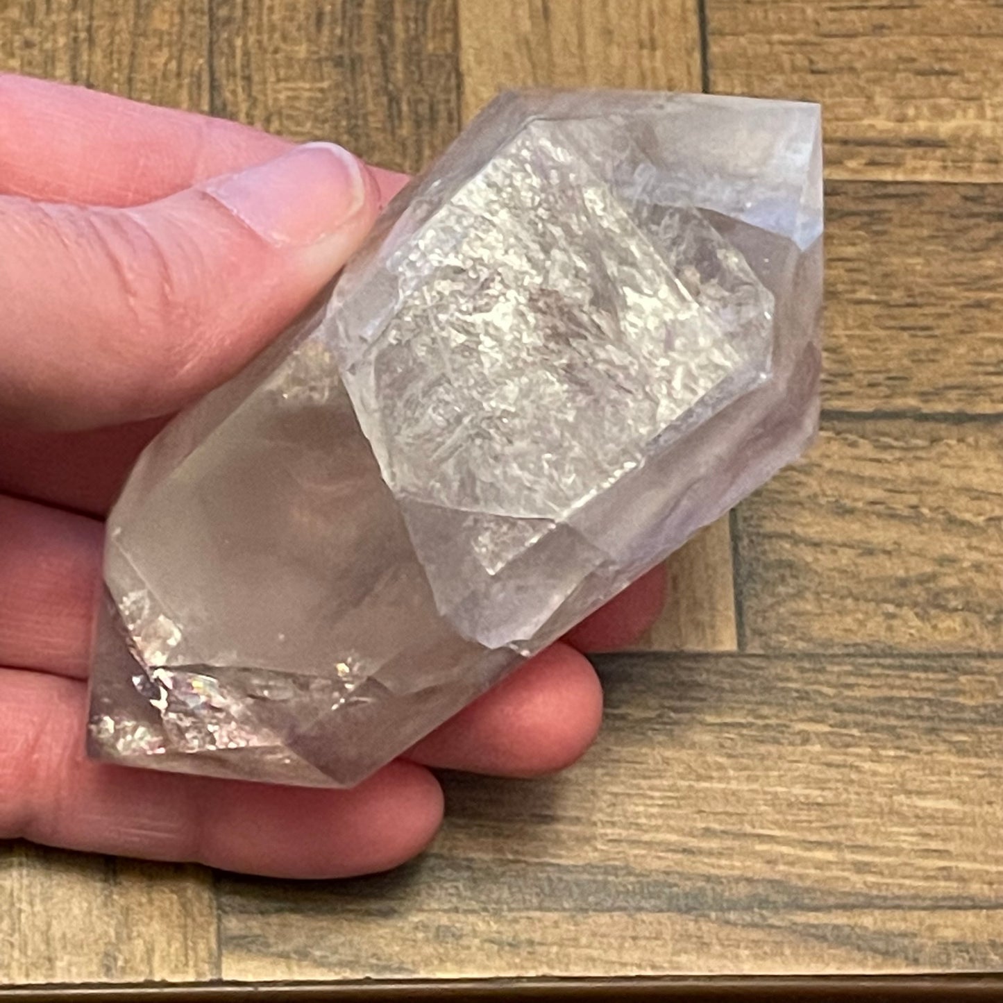 Fluorite Double Terminated Points // Green + Clear with Rainbows