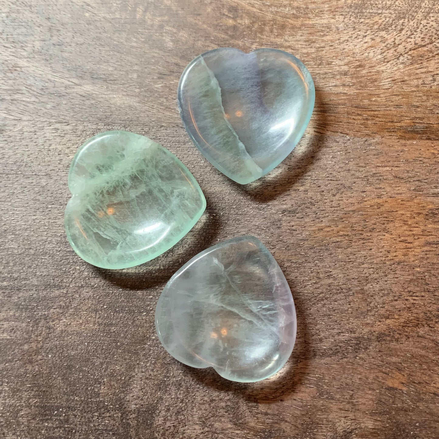 Fluorite Heart Shape Worry Stones