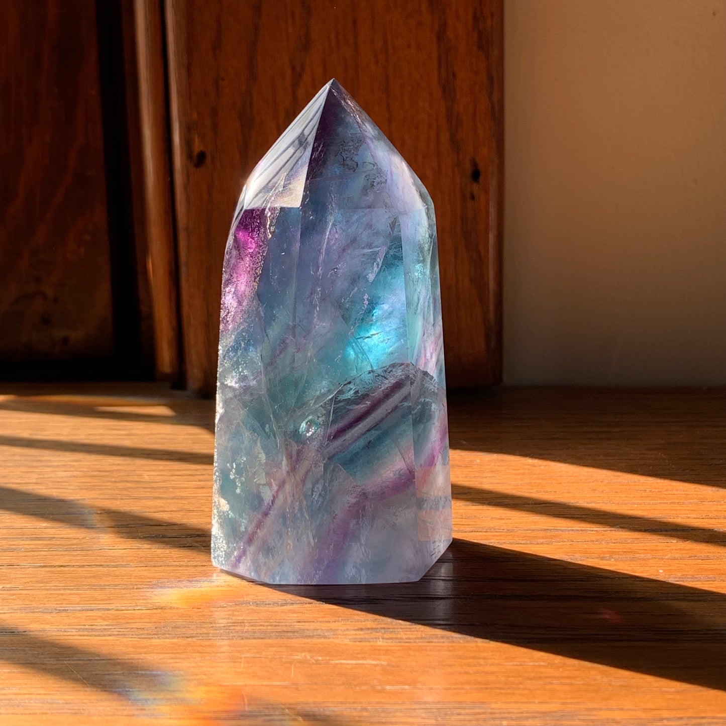 Blue + Purple Fluorite Tower // Amazing Clarity, Polish + Rainbows