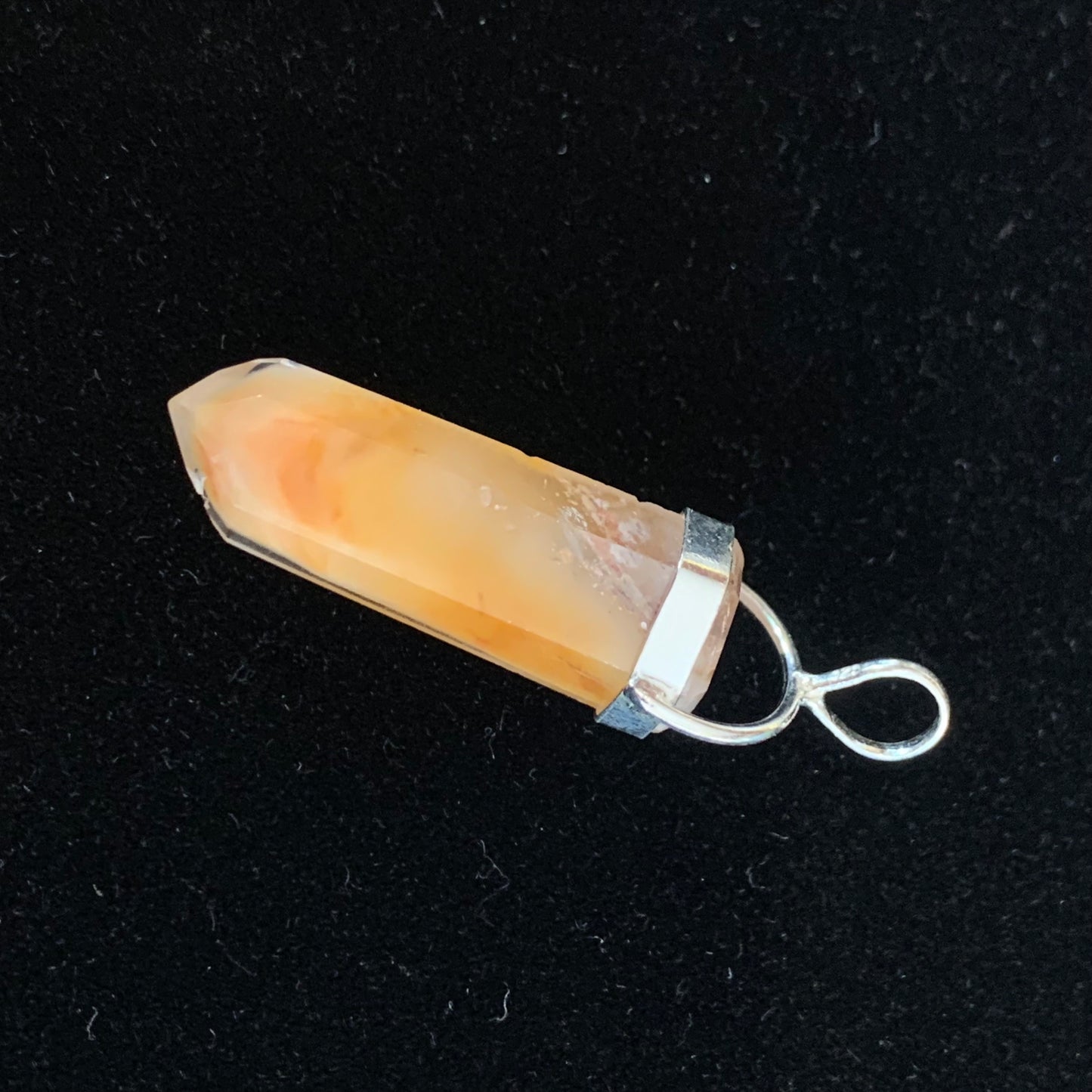 Amphibole Quartz Necklace // Angel Phantom Quartz Pendant + 18" sterling silver chain