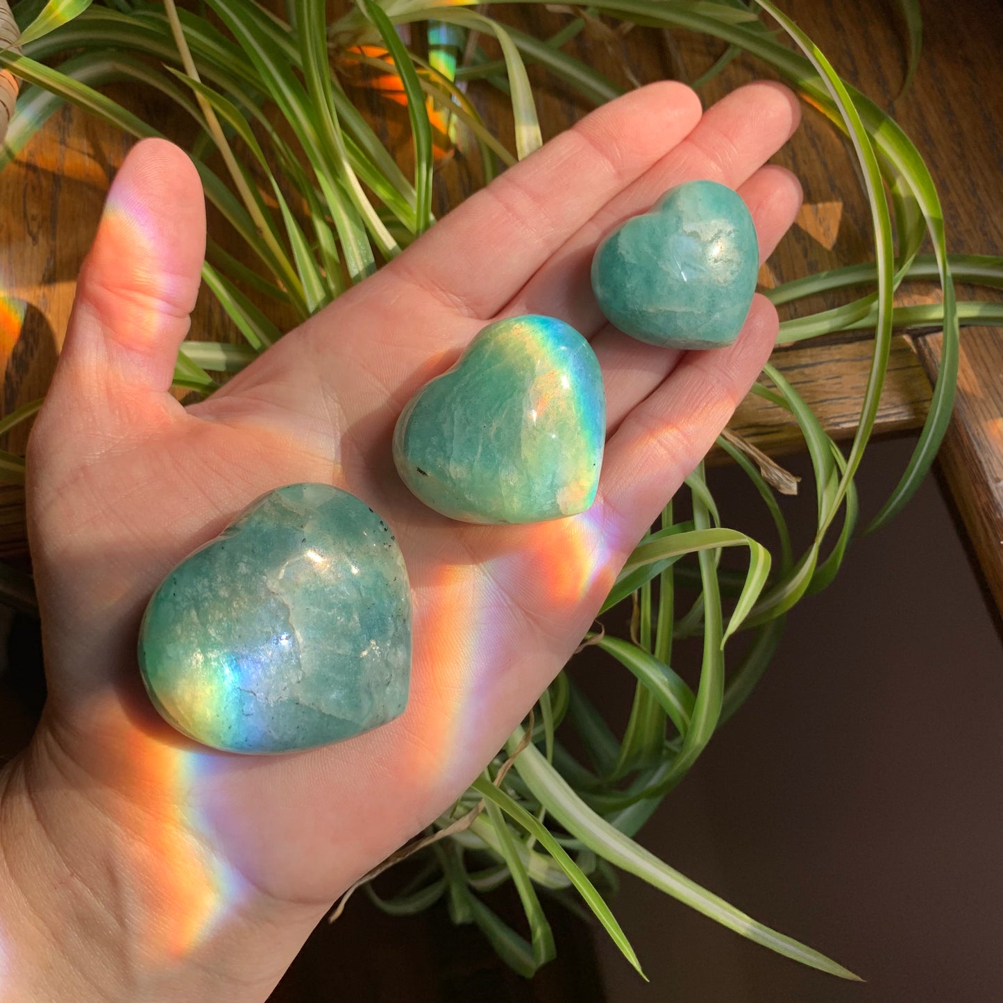 Amazonite Hearts