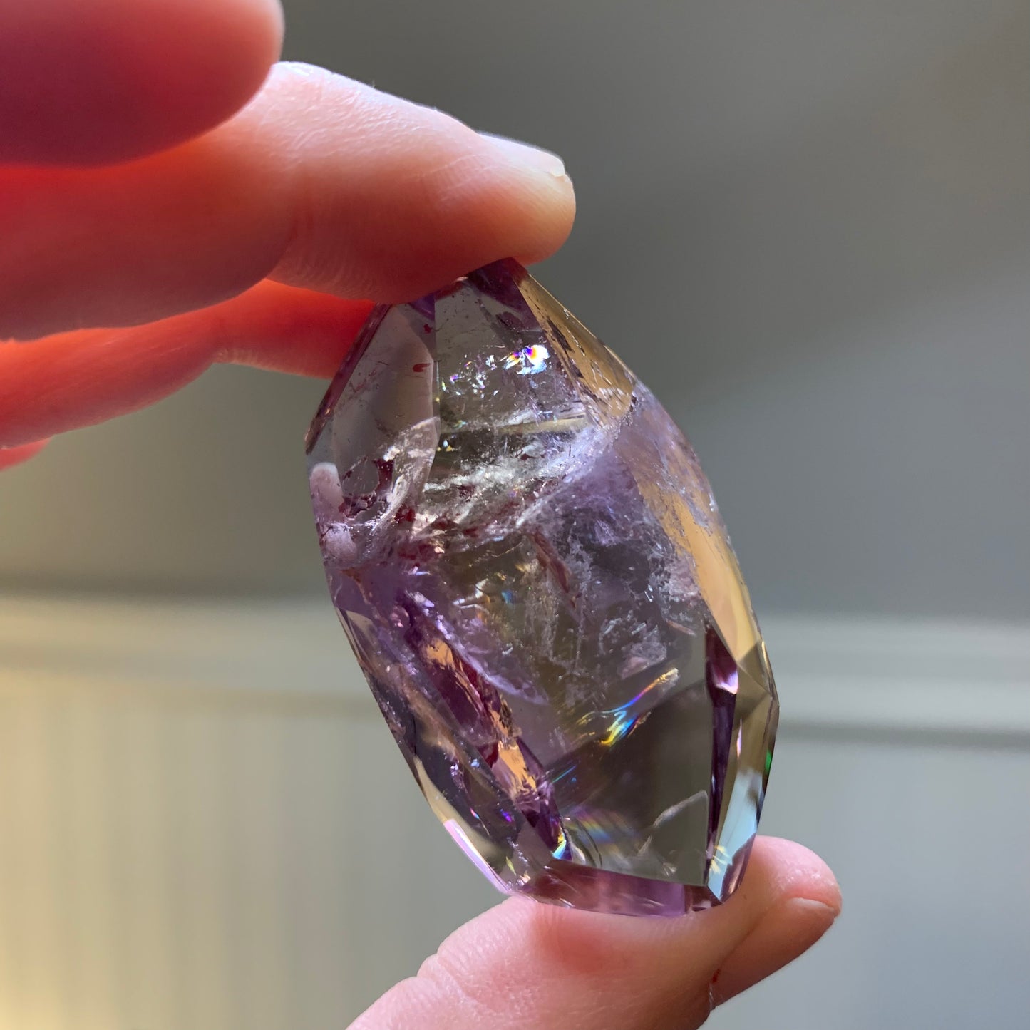 Ametrine Gem-Rainbow Freeforms