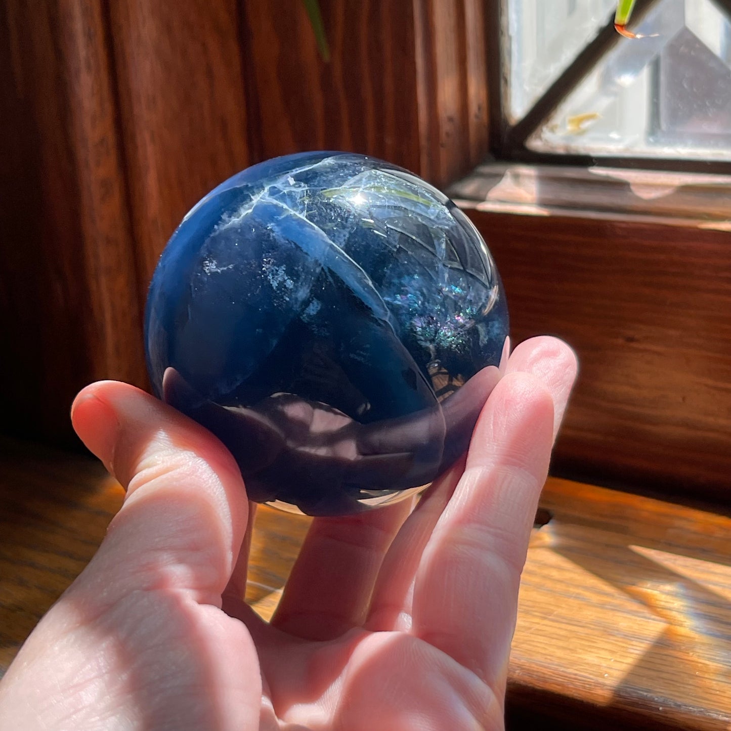 Large Ocean Blue Fluorite Spheres // Amazing Full Blue Color - Size Range 46-78mm