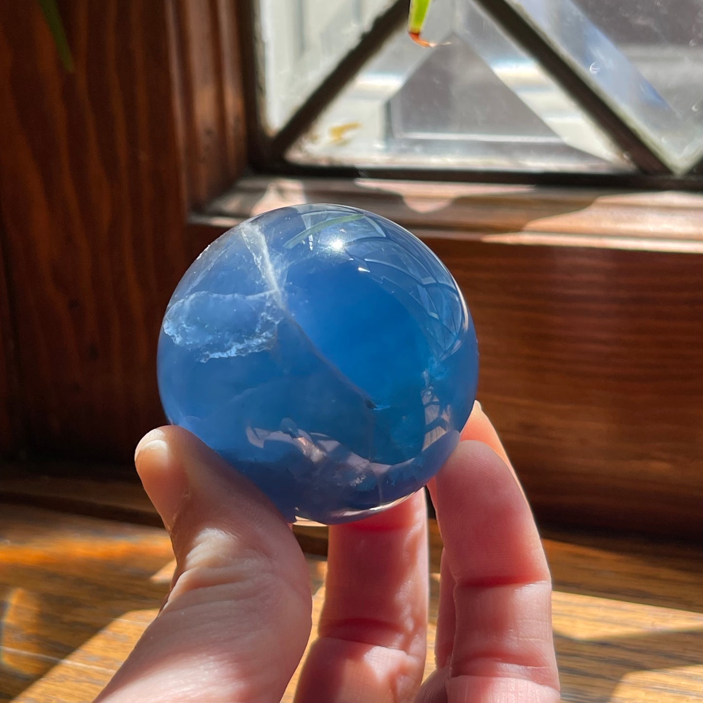 Large Ocean Blue Fluorite Spheres // Amazing Full Blue Color - Size Range 46-78mm