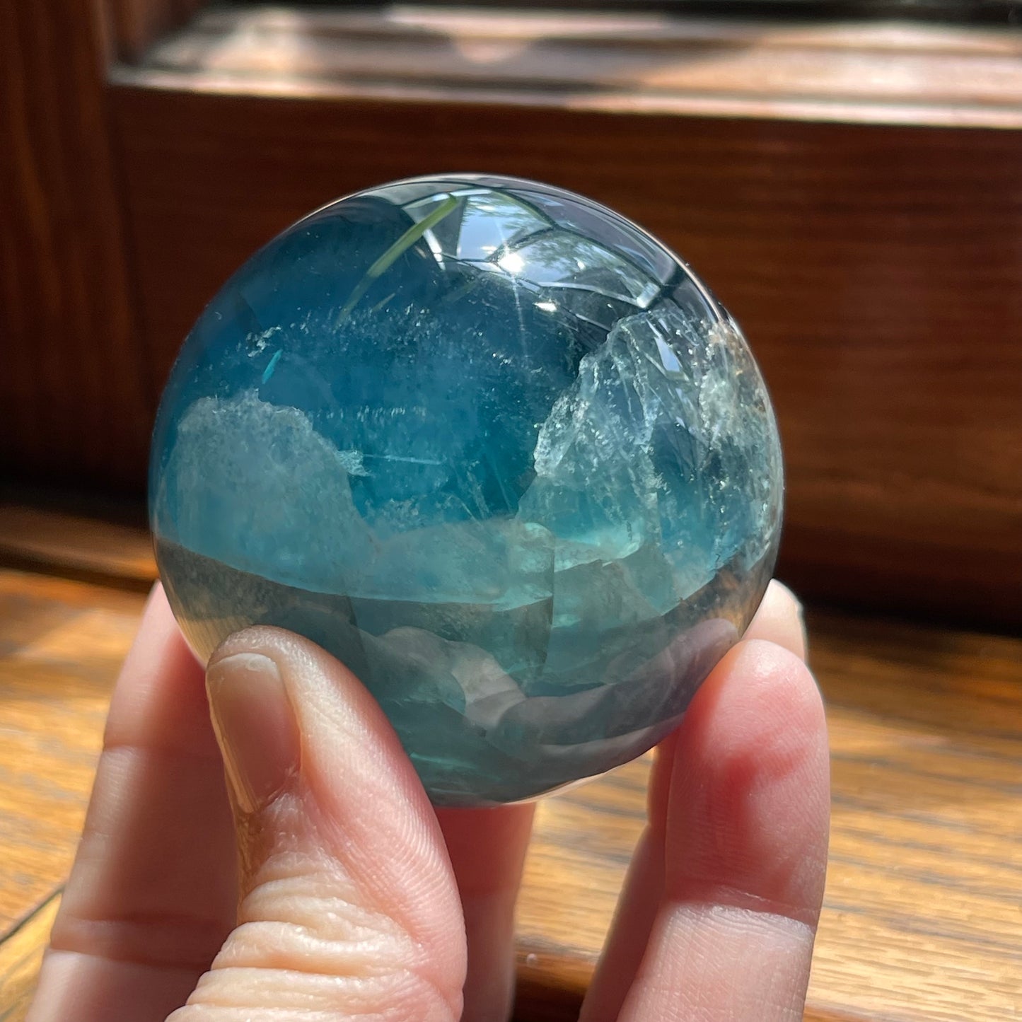 Large Ocean Blue Fluorite Spheres // Amazing Full Blue Color - Size Range 46-78mm