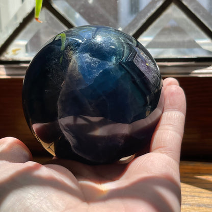 Large Ocean Blue Fluorite Spheres // Amazing Full Blue Color - Size Range 46-78mm