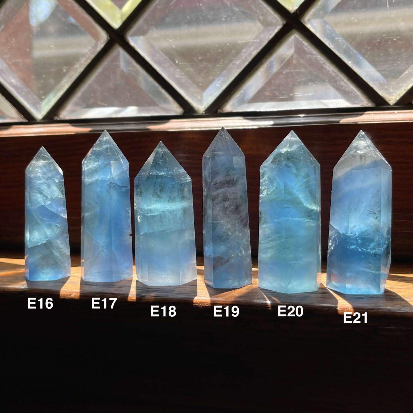 Ocean Blue Fluorite Towers // Gorgeous Color, Shimmer + Rainbows