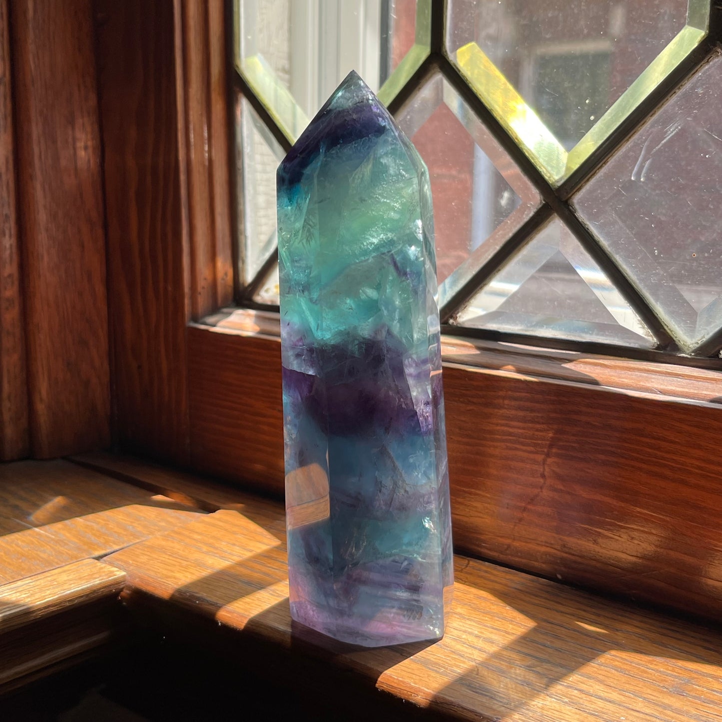 Purple, Aqua + Blue Fluorite Towers // Amazing Clarity, Polish + Rainbows