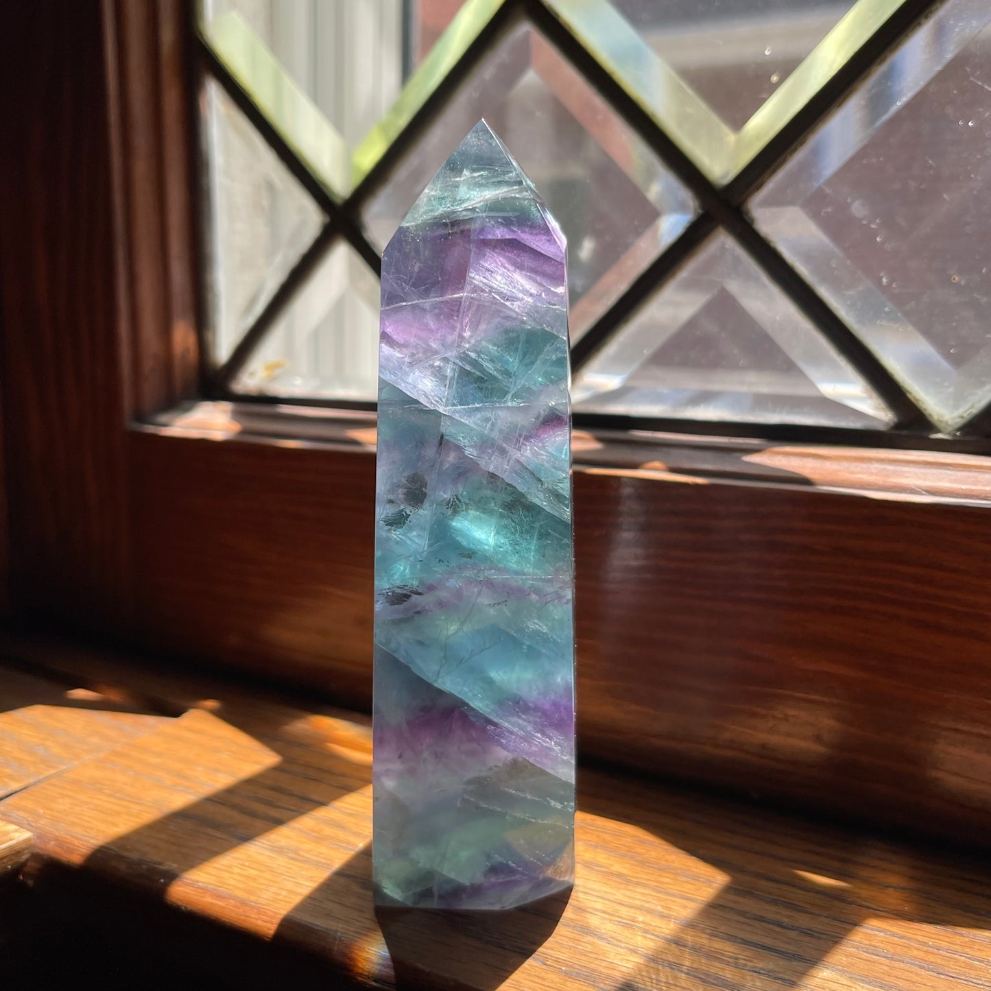 Icy Lavender + Sky Blue Fluorite Tower // Amazing Clarity, Polish + Rainbows