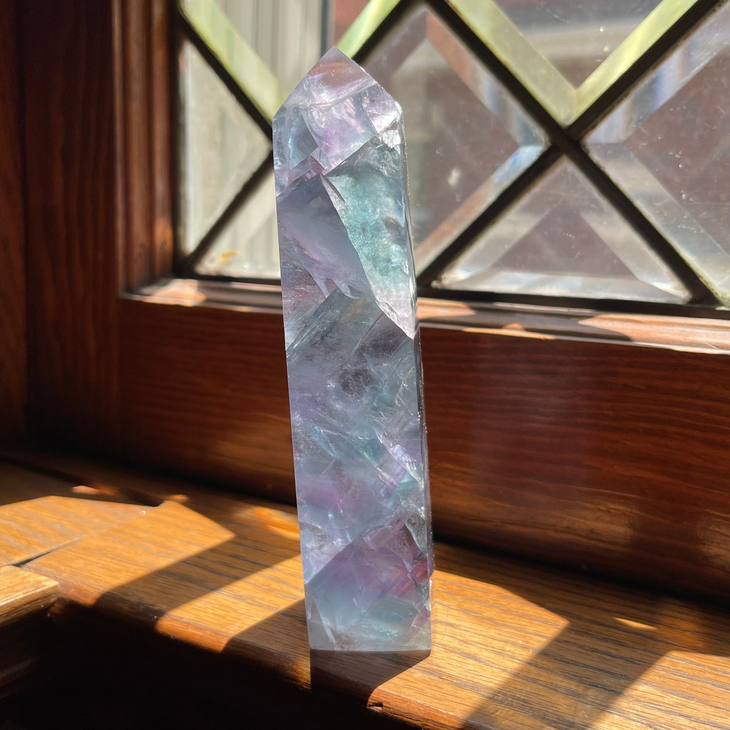 Icy Lavender + Sky Blue Fluorite Tower // Amazing Clarity, Polish + Rainbows