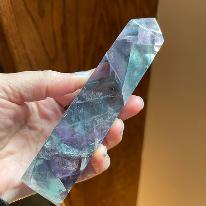 Icy Lavender + Sky Blue Fluorite Tower // Amazing Clarity, Polish + Rainbows