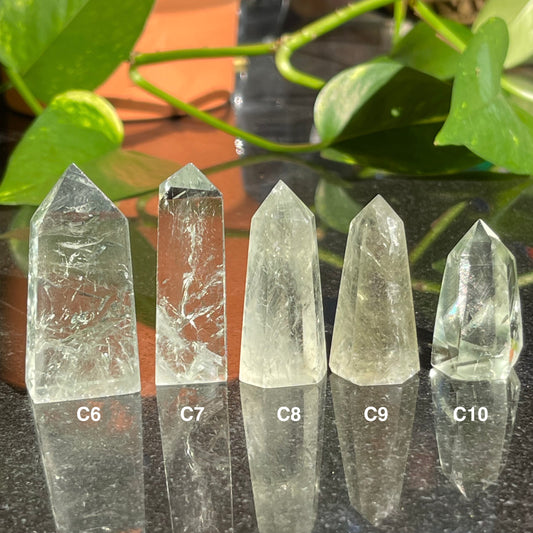 Natural Green Amethyst (Prasiolite) Towers