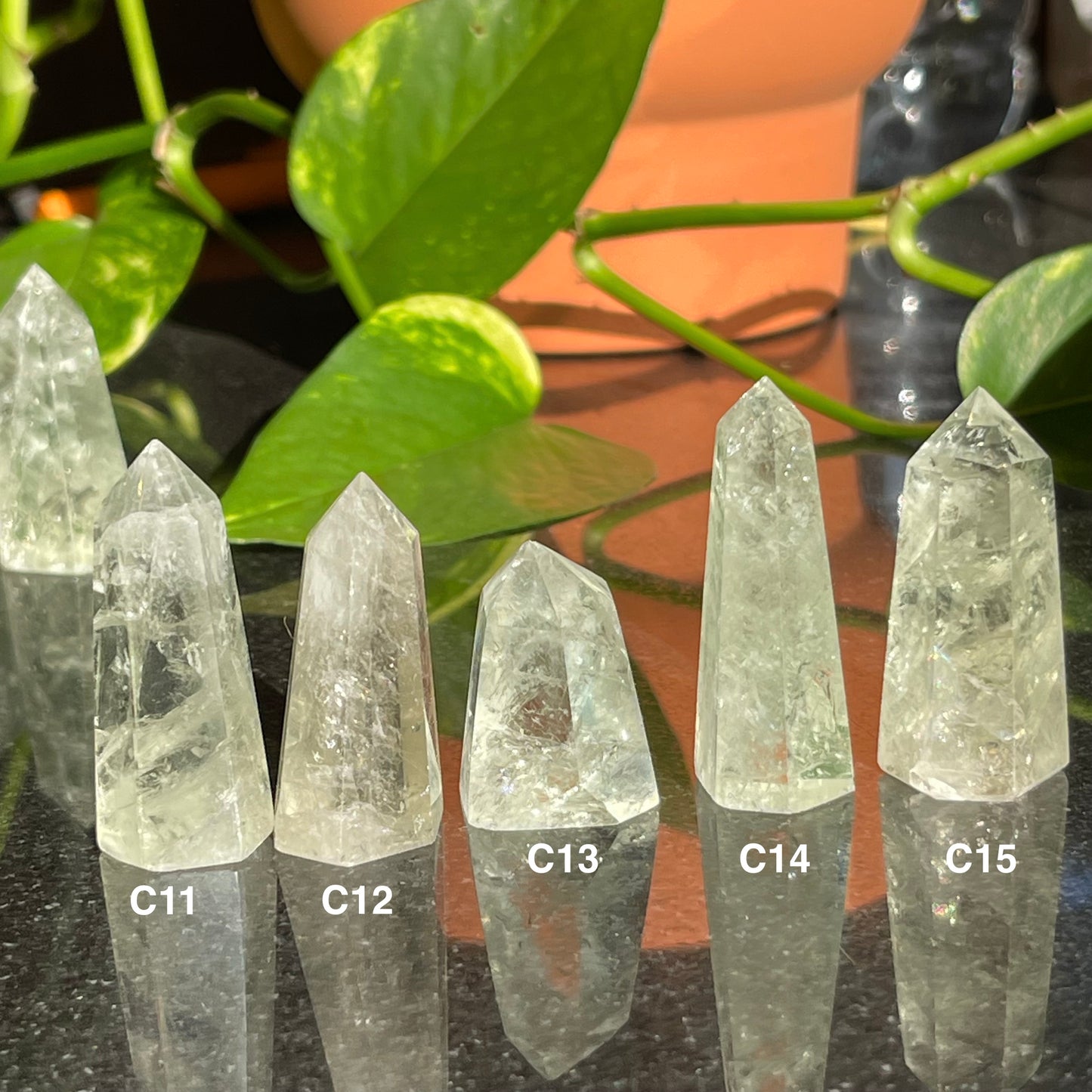 Natural Green Amethyst (Prasiolite) Towers