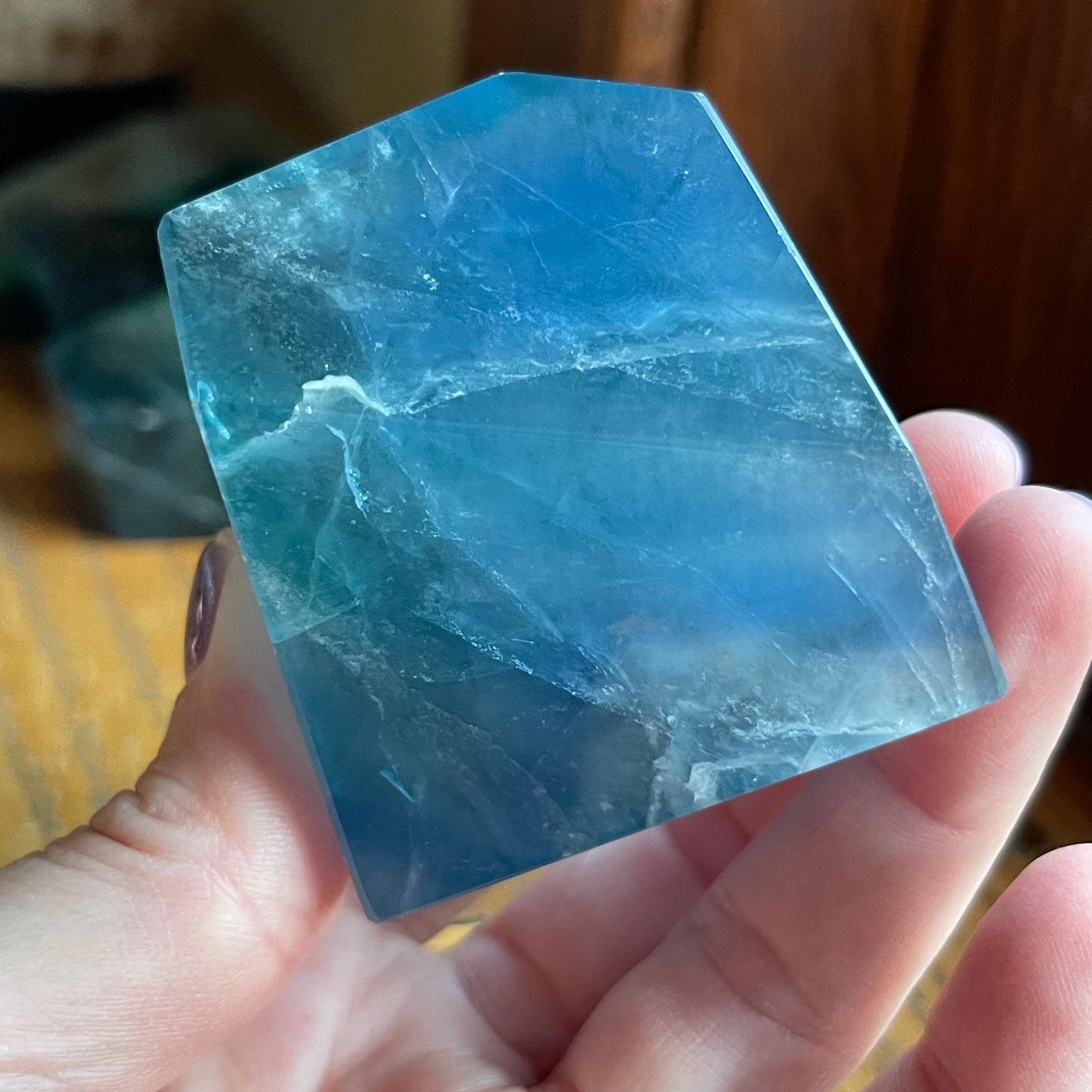 Blue Fluorite Freeforms // Some Banded, Range of Blues + Shimmery