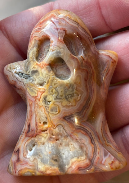 Ghost Carvings: Crazy Lace Agate (Orange or White), Moss Agate, Rose Quartz or Tigers Eye