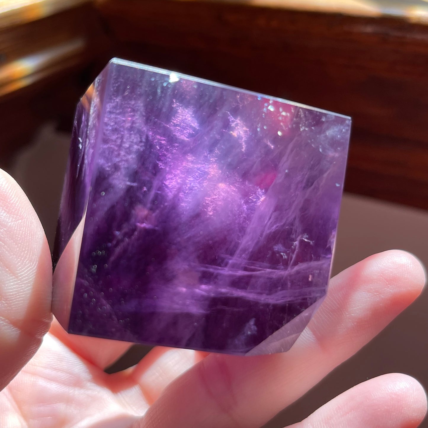 Purple Fluorite Cube