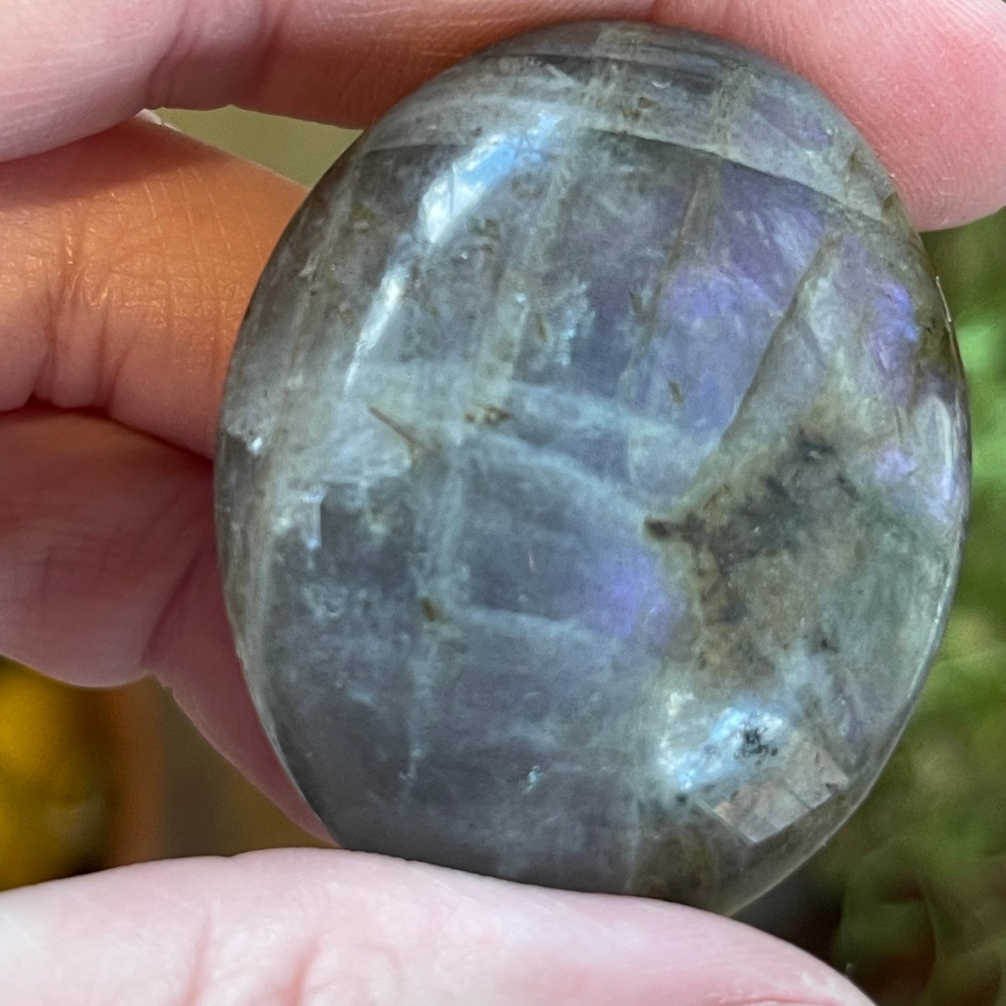 Mini Labradorite Palm Stones // Purple, Orange, Blue Flash