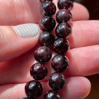 Almandine Garnet Bracelets // 8mm bead + 7" bracelet