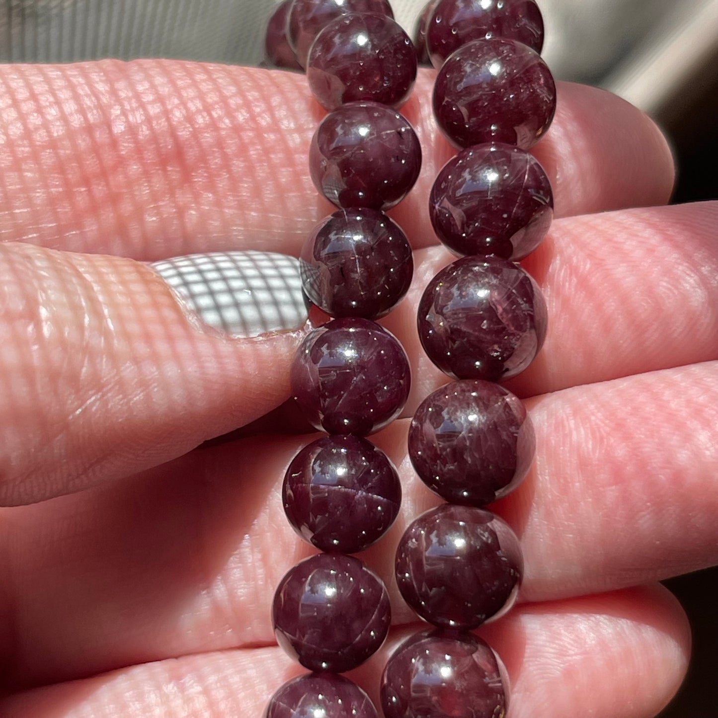 Star Garnet Bracelets // 8mm bead + 7.5" bracelet