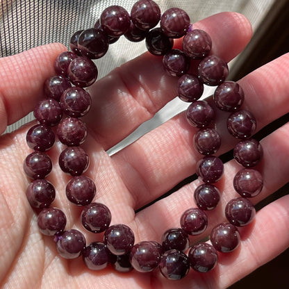 Star Garnet Bracelets // 8mm bead + 7.5" bracelet