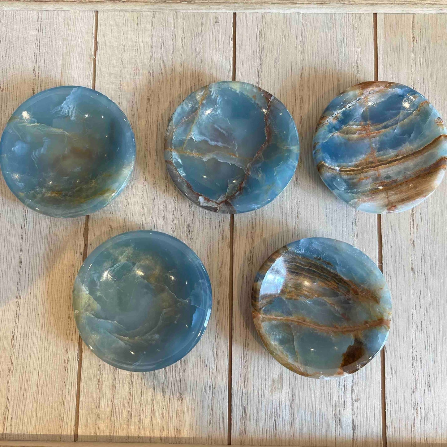 Blue Calcite Mini Plates (Lemurian Aquatine Calcite) from Argentina