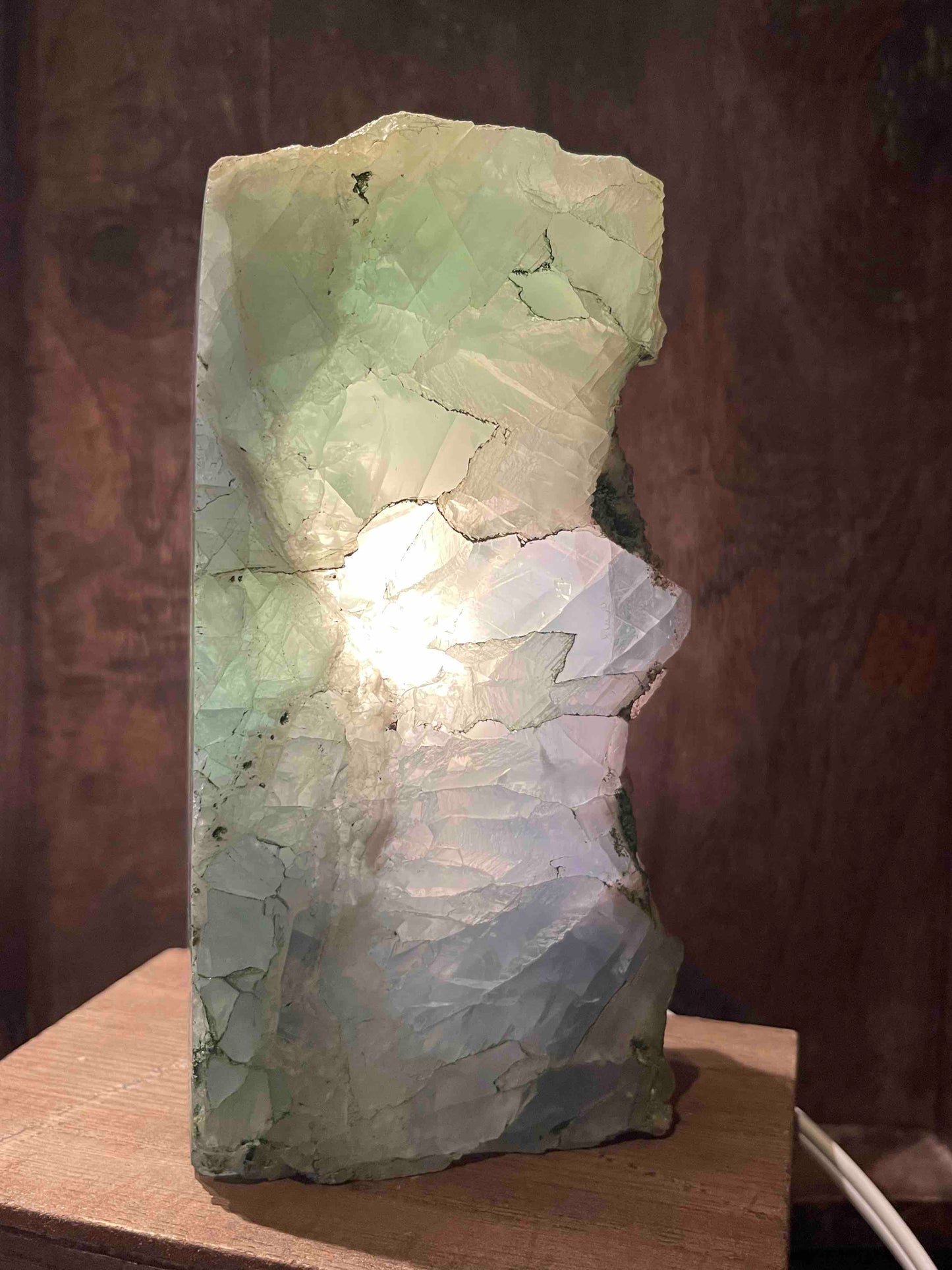 Gemmy Green + Purple Mexican Fluorite Lamps