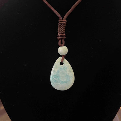 Larimar Pendants with Adjustable Cord Necklace // Gorgeous Blue + Highest Quality!