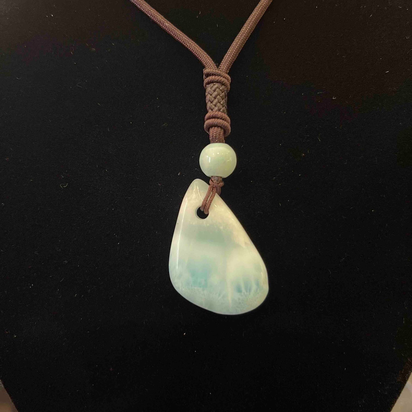 Larimar Pendants with Adjustable Cord Necklace // Gorgeous Blue + Highest Quality!