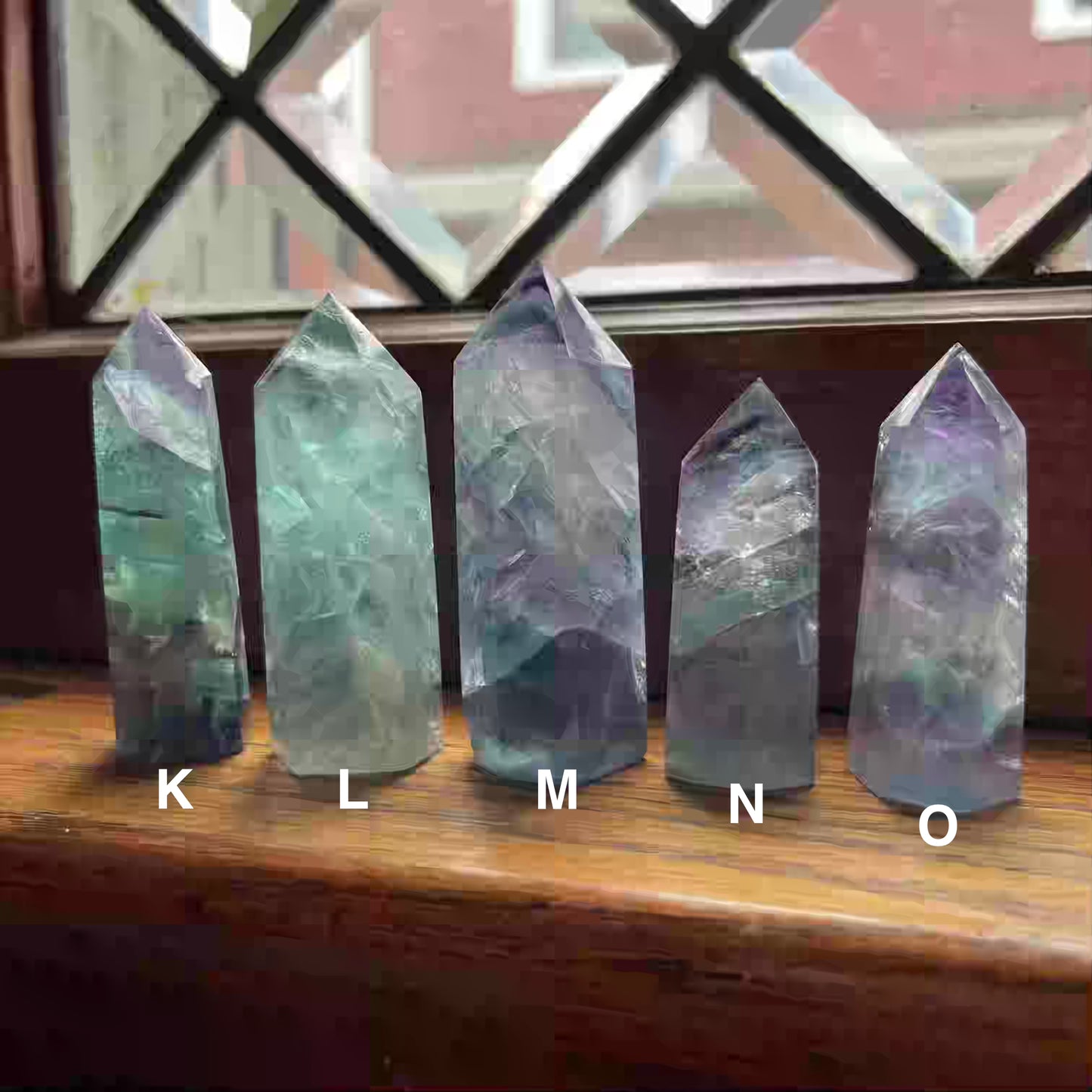 Purple, Blue, Clear + Aqua Fluorite Small Towers // Amazing Clarity, Polish + Rainbows