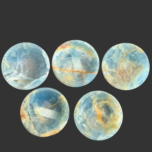Blue Calcite Mini Plate | Lemurian Aquatine Calcite from Argentina | Choose Your Own Piece