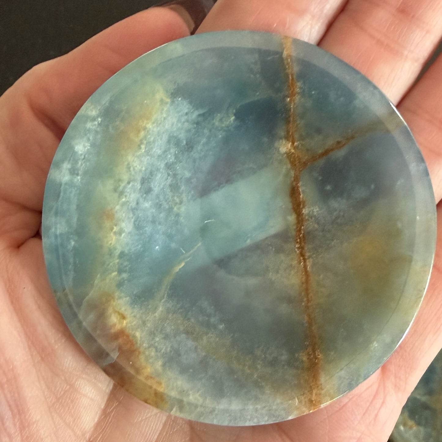 Blue Calcite Mini Plate | Lemurian Aquatine Calcite from Argentina | Choose Your Own Piece