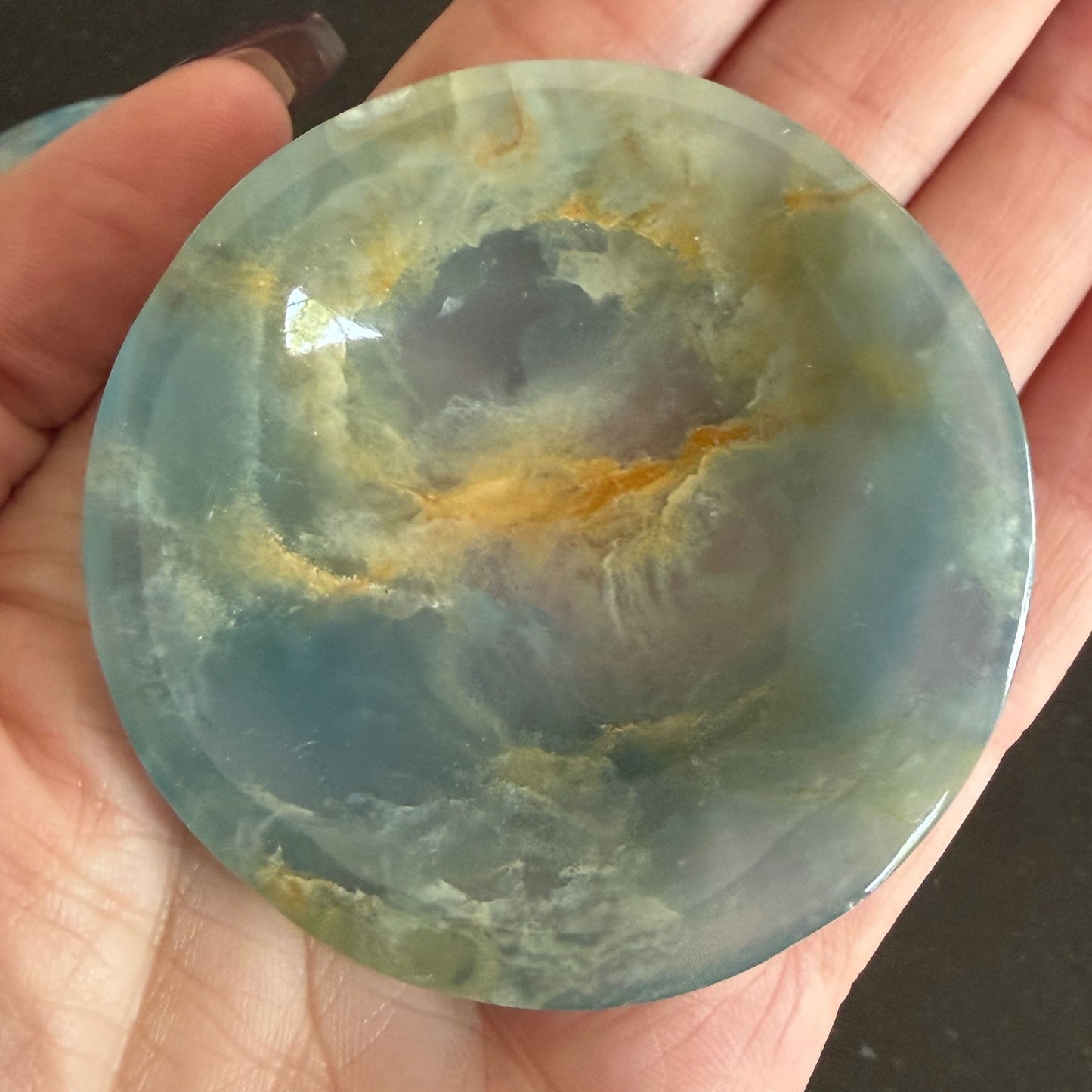 Blue Calcite Mini Plate | Lemurian Aquatine Calcite from Argentina | Choose Your Own Piece