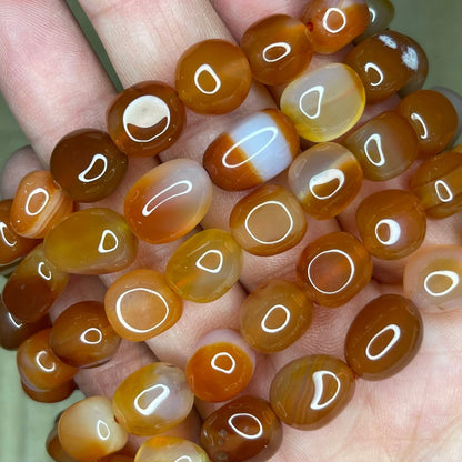 Freeform Bead Carnelian Bracelets // Freeform bead + 7.5" bracelet