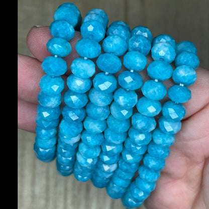 Amazonite Faceted Bracelets // 6mm bead  - 7" Bracelet Approx.