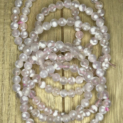 White Milk Agate Bracelets // 6mm bead + 7.5" bracelet