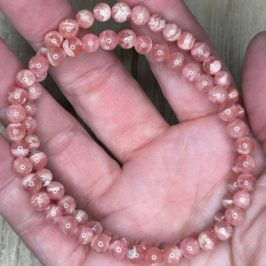 Rhodochrosite Bracelets // 5mm bead + 7-7.5 bracelet