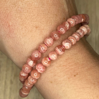 Rhodochrosite Bracelets // 5mm bead + 7-7.5 bracelet