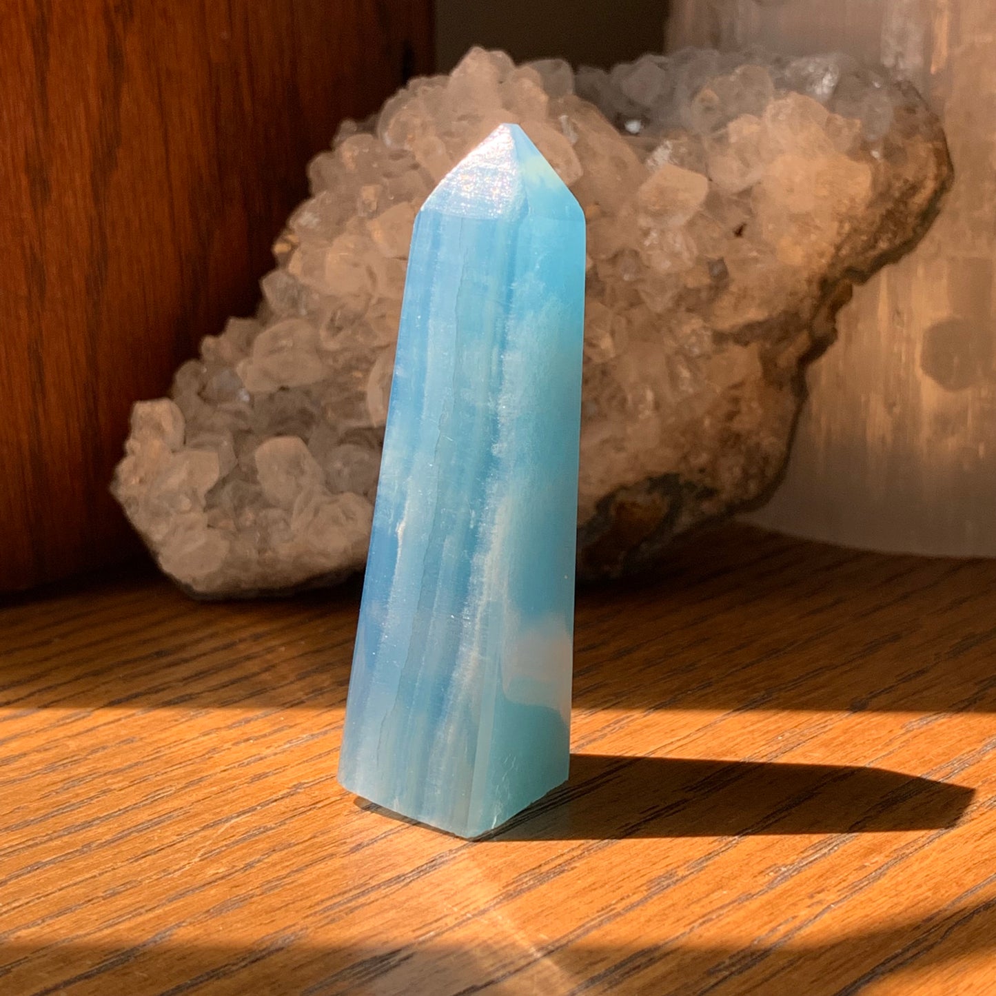 Blue Calcite Towers (Lemurian Aquatine Calcite) from Argentina
