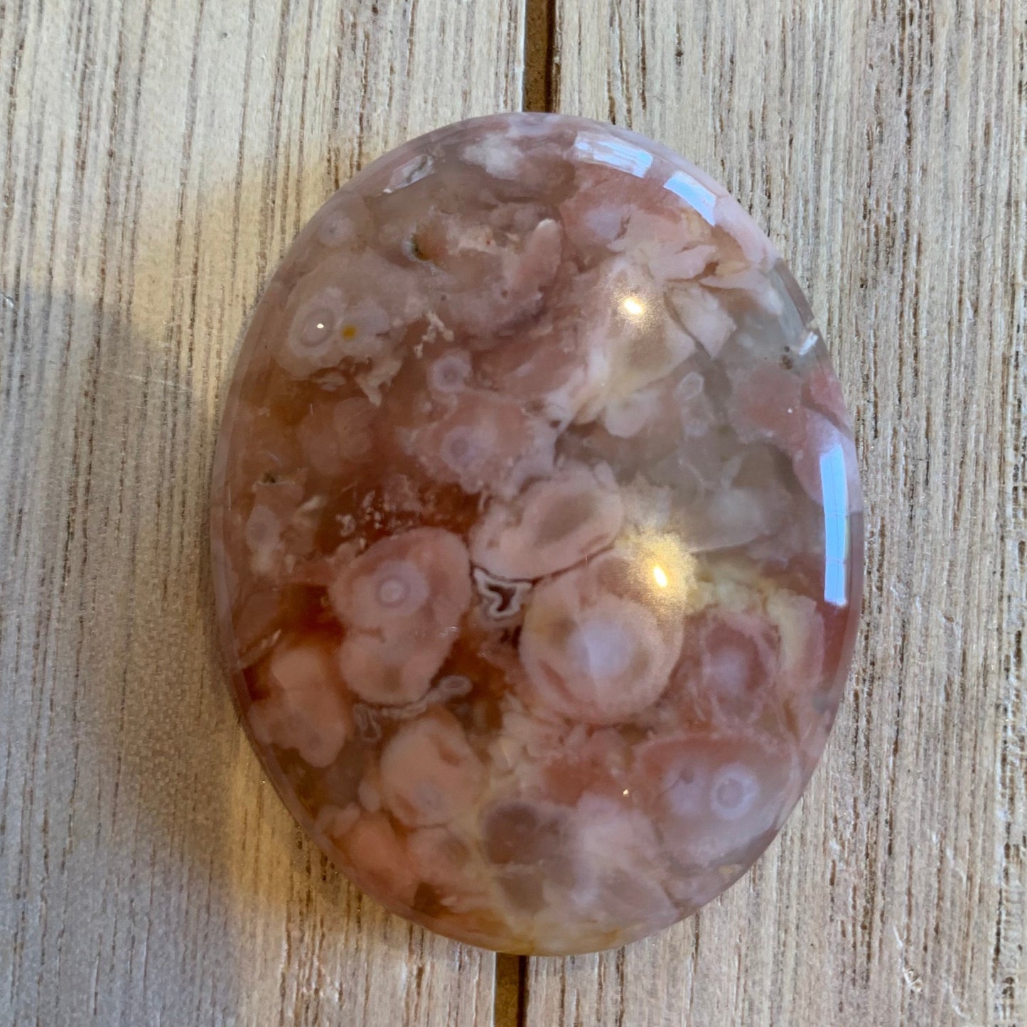 Flower Agate Worry Stones